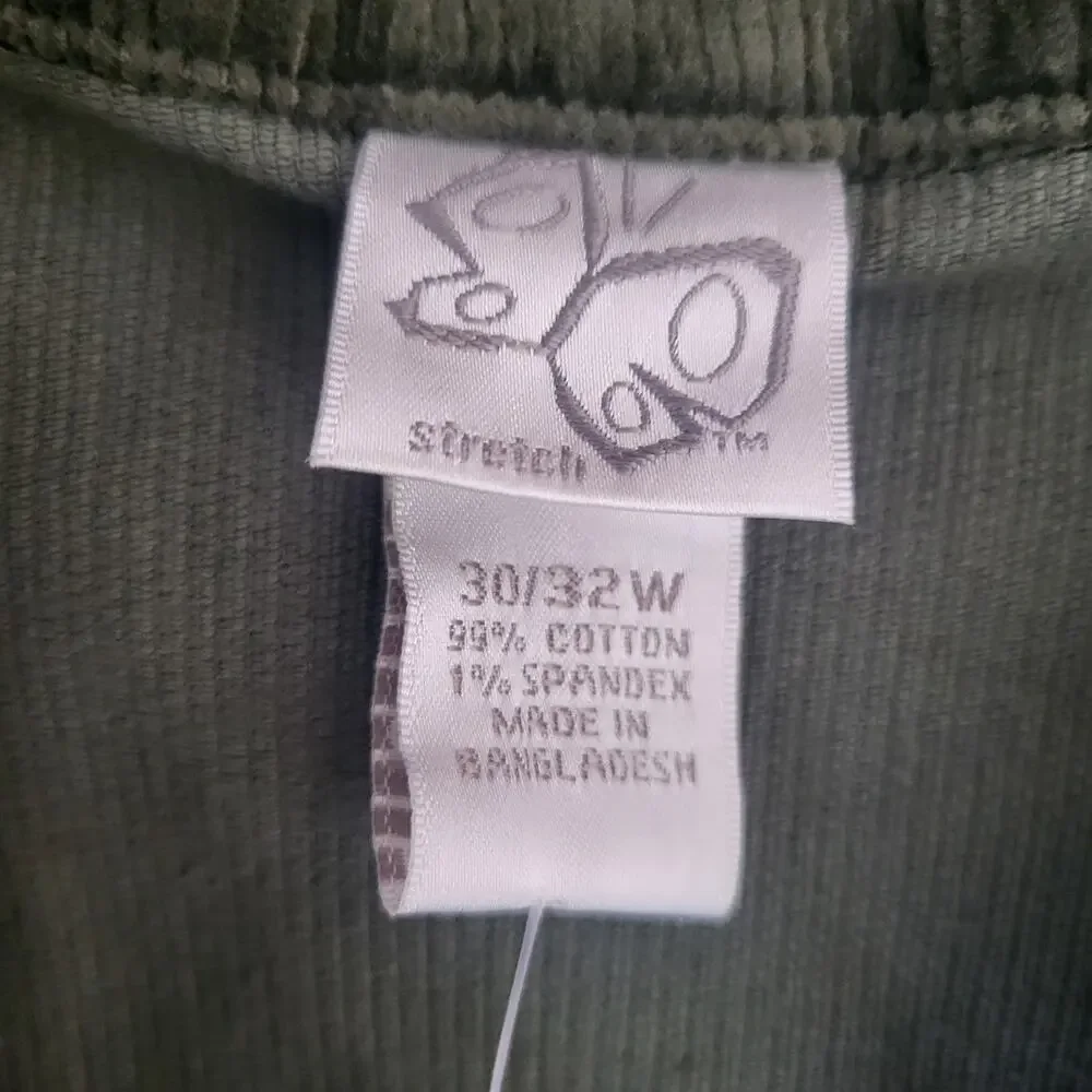 New Fashion Bug Green Corduroy Motorcycle Jacket Sz 30/32 - Picture 6 of 16